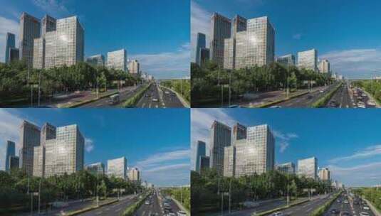 北京CBD商务区建外soho高清在线视频素材下载