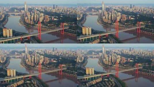 重庆城市建筑桥梁交通高清在线视频素材下载