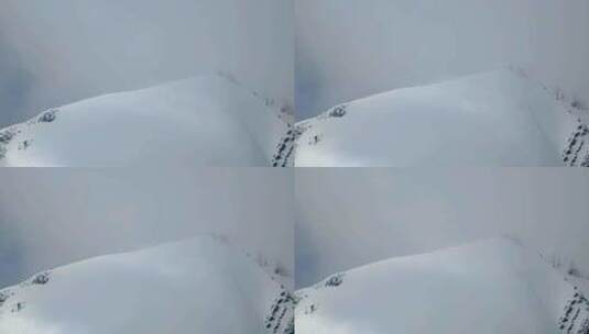 登山者攀登四川甘孜贡嘎山乡乌库楚雪山高清在线视频素材下载