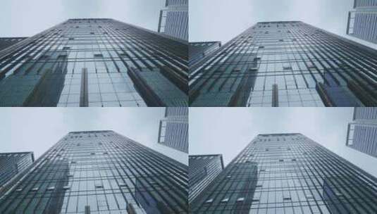 仰视城市建筑大楼高清在线视频素材下载