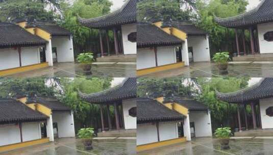 古建筑下雨素材苏州北寺塔实拍高清在线视频素材下载