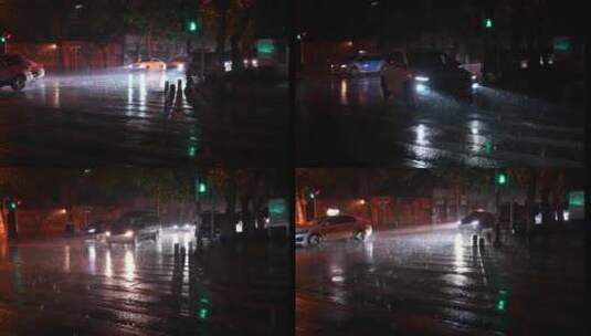 雨夜车辆行驶高清在线视频素材下载