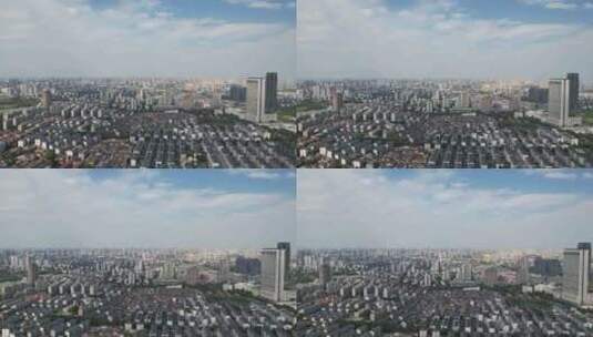 江苏无锡城市风光三阳广场航拍高清在线视频素材下载