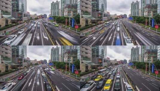 上海城市天际线延时摄影高清在线视频素材下载