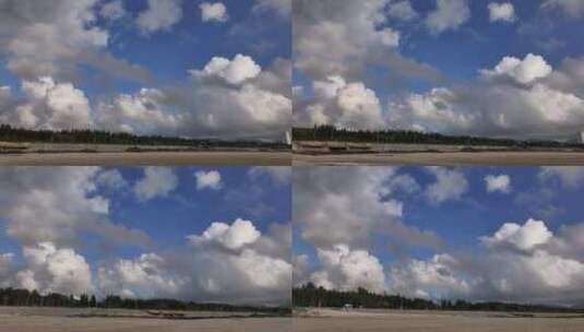 天空洁白云朵航拍高清在线视频素材下载