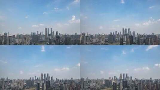 8K江西南昌城市CBD天际线航拍延时高清在线视频素材下载