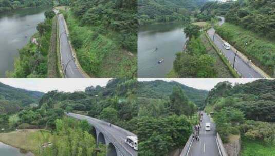 中国广东省广州市从化区天人山水大地艺术园高清在线视频素材下载