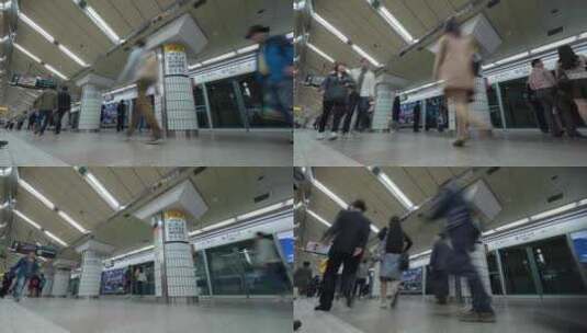 韩国 首尔 地铁 地下铁 地铁站高清在线视频素材下载