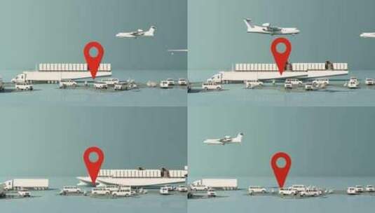 科技 航运 物流 机场高清在线视频素材下载