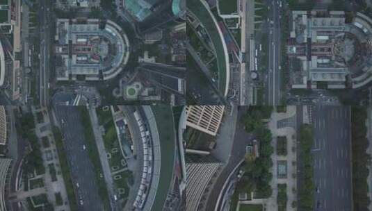 上海浦东陆家嘴九六广场俯拍高清在线视频素材下载