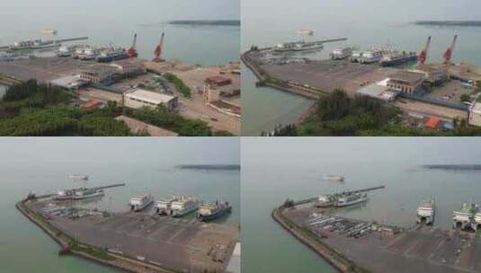 港口 码头航拍高清在线视频素材下载