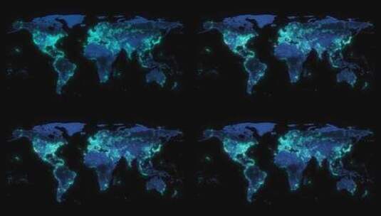 科技感世界地图高清在线视频素材下载