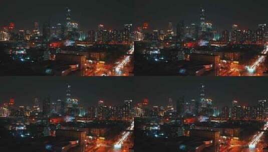 北京国贸CBD夜景高清在线视频素材下载