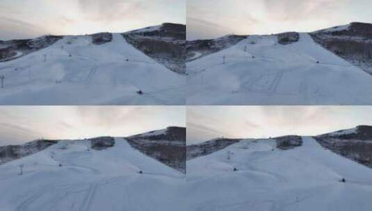 人工造雪机械造雪人造雪高清在线视频素材下载