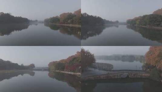 杭州航拍-清晨西湖高清在线视频素材下载