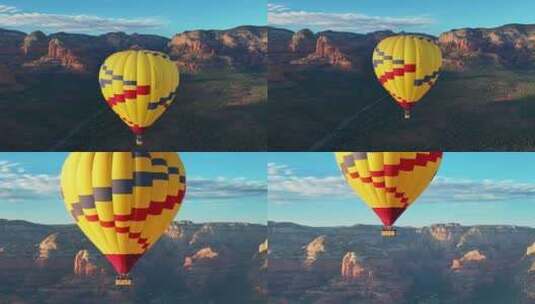 热气球飞翔梦想迎接太阳高清在线视频素材下载