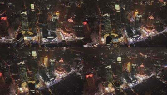 上海恒隆广场夜景高清在线视频素材下载