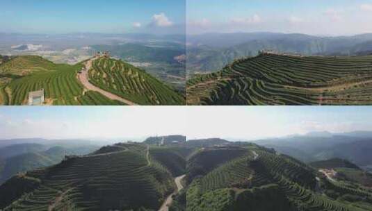 福州连江炉峰山全景航拍高清在线视频素材下载