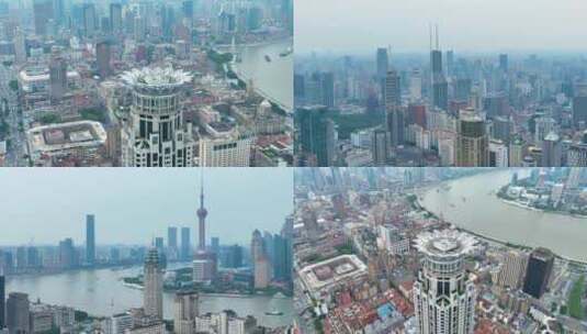 上海市黄浦区外滩豫园金光外滩中心城市地标高清在线视频素材下载