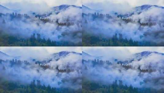 山云与雾高清在线视频素材下载