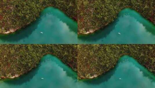 菲律宾锡亚高苏巴泻湖的鸟瞰图。高清在线视频素材下载