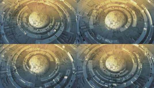 机械圈部门。工程技术设计。无缝循环3D渲高清在线视频素材下载