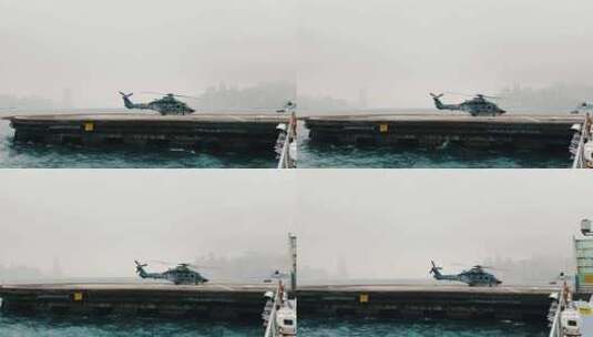 香港维多利亚港直升飞机高清在线视频素材下载