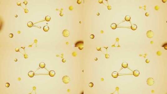 金色水珠细胞保湿精华因子高清在线视频素材下载