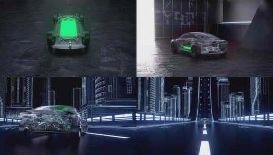 4K超高清新能源汽车高速行驶动画高清在线视频素材下载