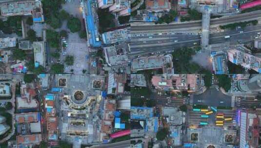 甘肃兰州城市街道HDR航拍高清在线视频素材下载