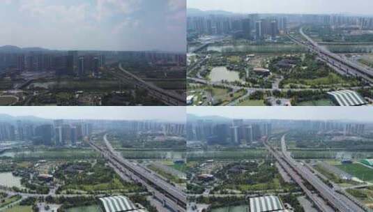 【4K30帧】湖南长沙月亮岛航拍无人机高清在线视频素材下载