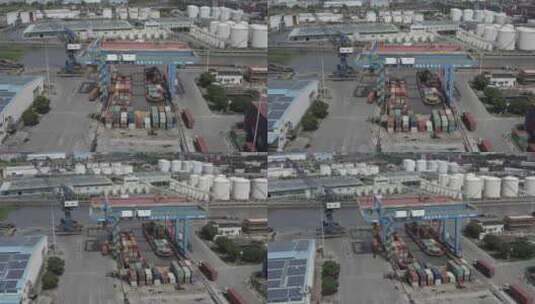 「有版权」航拍S-LOG3嘉兴港4K-2高清在线视频素材下载