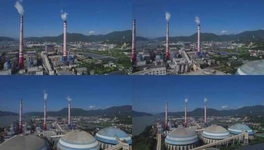 航拍中国发电厂发电站高清在线视频素材下载