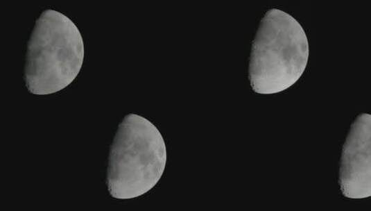 陨石坑，超级大月亮，延时拍摄，云层飘动高清在线视频素材下载
