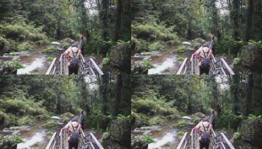 龙苍沟国家森林公园瀑布小溪高清在线视频素材下载