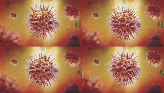 病毒， CGI，3d，免疫高清在线视频素材下载