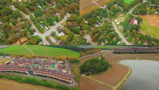 天际露营地秋景秋色合集高清在线视频素材下载