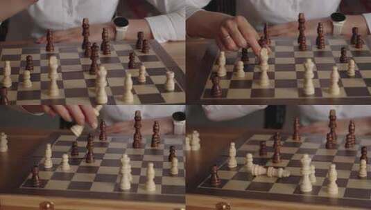 下棋的商业女人高清在线视频素材下载