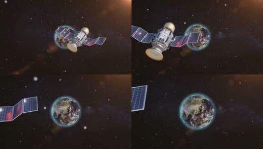 太空俯冲进入地球模板高清AE视频素材下载