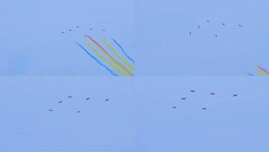 空军战机空中表演高清在线视频素材下载