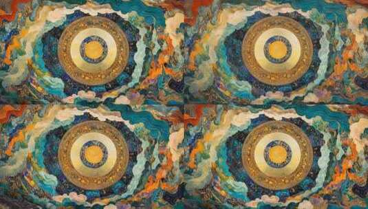 古代花纹 大唐纹饰 大唐盛世 古风 地屏高清在线视频素材下载