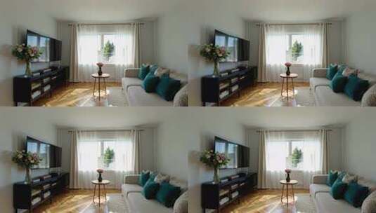 简约现代风格客厅室内场景高清在线视频素材下载