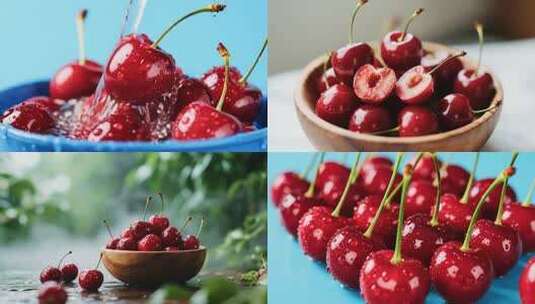 车厘子樱桃水果智利车厘子进口车厘子高清在线视频素材下载