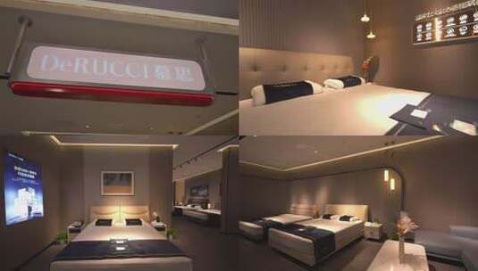 卧室床及装饰素材高清在线视频素材下载