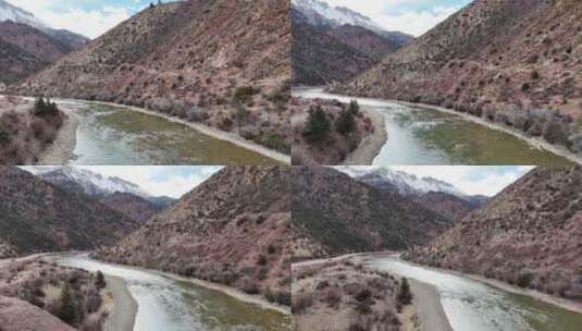 西藏行蜿蜒的河流高清在线视频素材下载