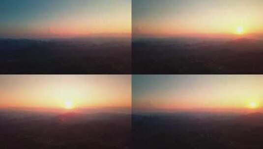 山区夕阳摇镜头高清在线视频素材下载