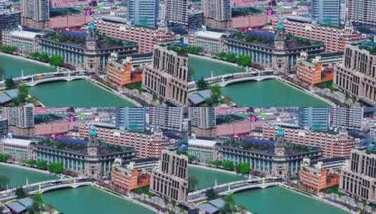 4K航拍上海邮政大楼高清在线视频素材下载