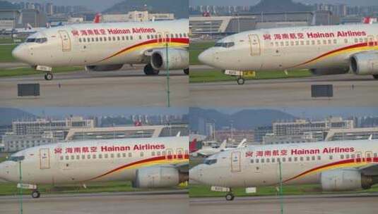 8K深圳宝安飞机场客机9高清在线视频素材下载