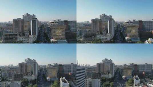 航拍广东江门胜利路五邑城商业中心高清在线视频素材下载