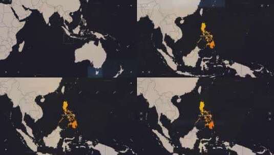 菲律宾Hud新闻地图高清在线视频素材下载